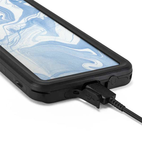 Blue Marbling Galaxy S20 Plus Waterproof Case