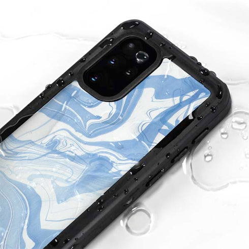 Blue Marbling Galaxy S20 Plus Waterproof Case