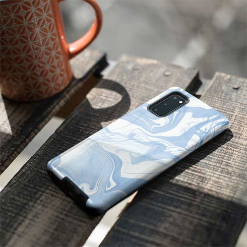 Blue Marbling Galaxy S20 Pro Case
