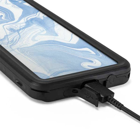 Blue Marbling Galaxy S20 Waterproof Case