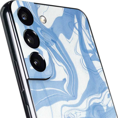Blue Marbling Galaxy S22 Skin