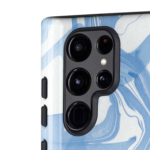 Blue Marbling Galaxy S22 Ultra Pro Case