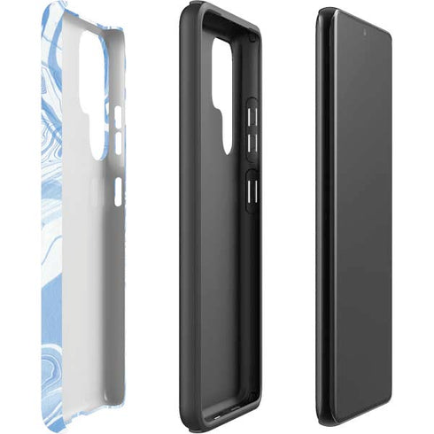Blue Marbling Galaxy S22 Ultra Pro Case