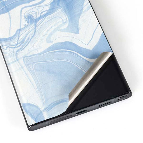 Blue Marbling Galaxy S22 Ultra Skin