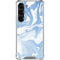 Blue Marbling Galaxy S23 Clear Case