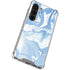 Blue Marbling Galaxy S23 Clear Case