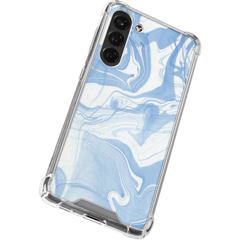 Blue Marbling Galaxy S23 Plus Clear Case