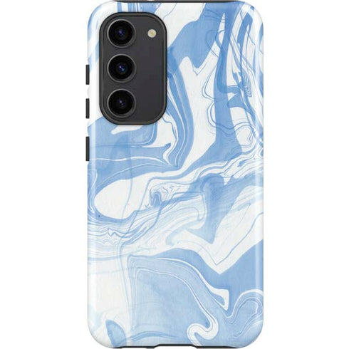 Blue Marbling Galaxy S23 Plus Pro Case