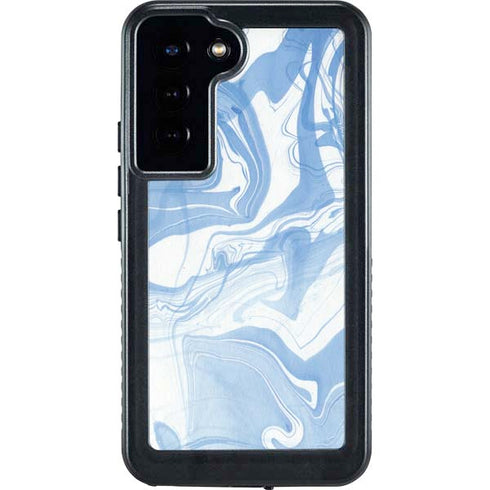 Blue Marbling Galaxy S23 Plus Waterproof Case