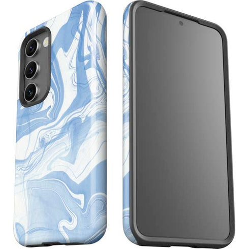 Blue Marbling Galaxy S23 Pro Case