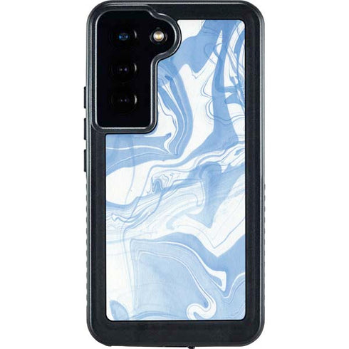 Blue Marbling Galaxy S23 Waterproof Case
