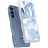 Blue Marbling Galaxy S24 Clear Case
