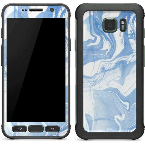 Blue Marbling Galaxy S7 Active Skin