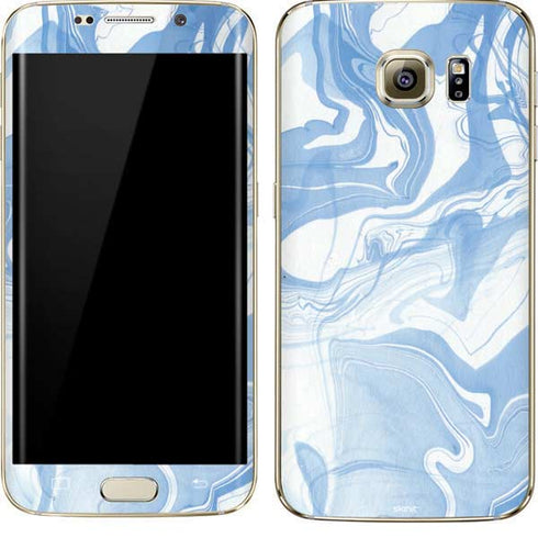 Blue Marbling Galaxy S7 Edge Skin