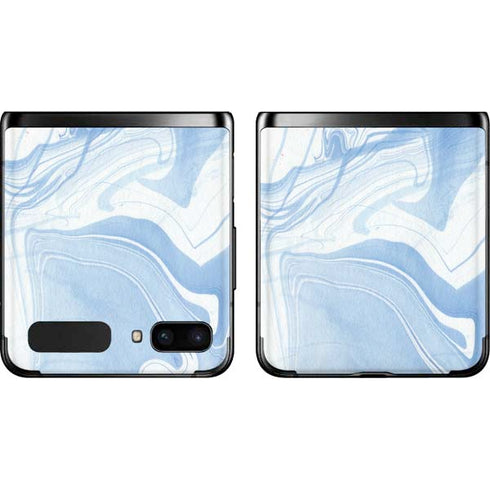 Blue Marbling Galaxy Z Flip Skin