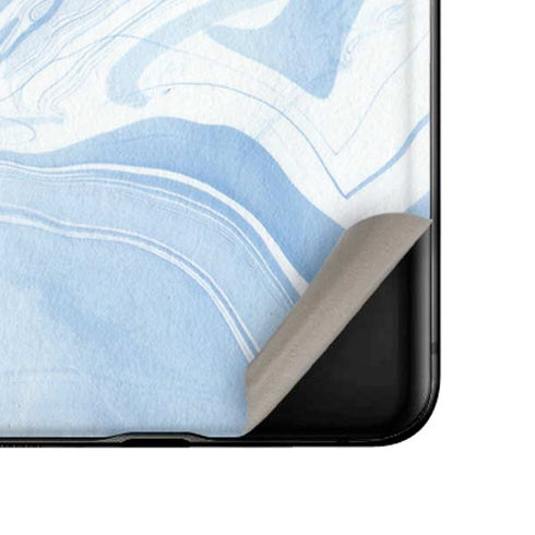 Blue Marbling Galaxy Z Flip Skin