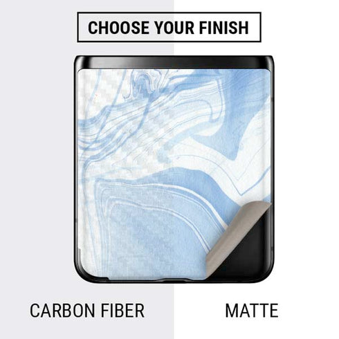 Blue Marbling Galaxy Z Flip Skin