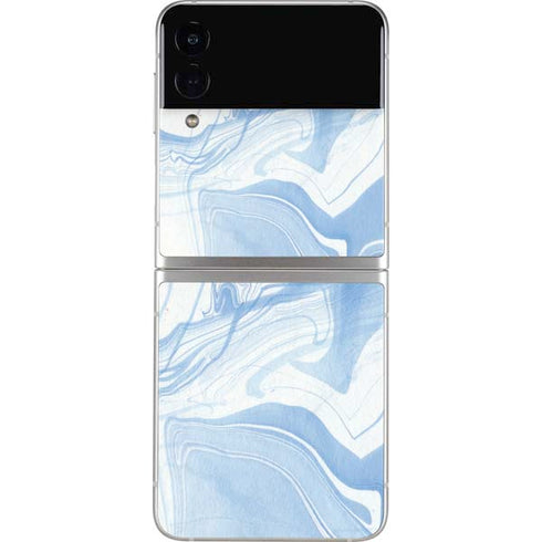 Blue Marbling Galaxy Z Flip3 5G Skin