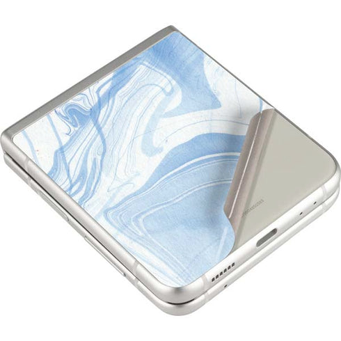 Blue Marbling Galaxy Z Flip3 5G Skin