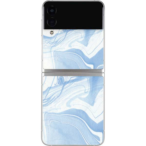 Blue Marbling Galaxy Z Flip4 5G Skin