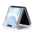 Blue Marbling Galaxy Z Flip5 5G Clear Case