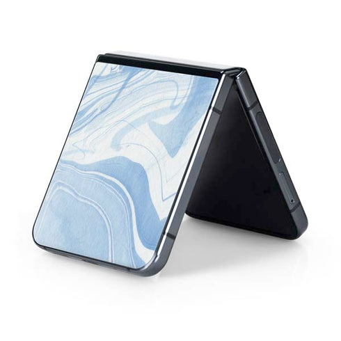 Blue Marbling Galaxy Z Flip5 5G Skin