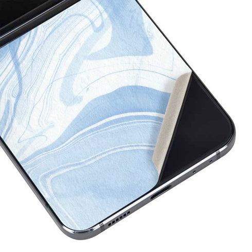 Blue Marbling Galaxy Z Flip5 5G Skin