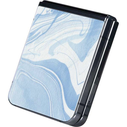 Blue Marbling Galaxy Z Flip5 5G Skin
