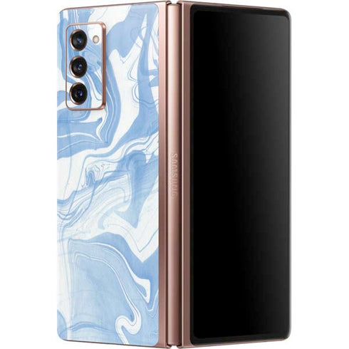 Blue Marbling Galaxy Z Fold2 5G Skin