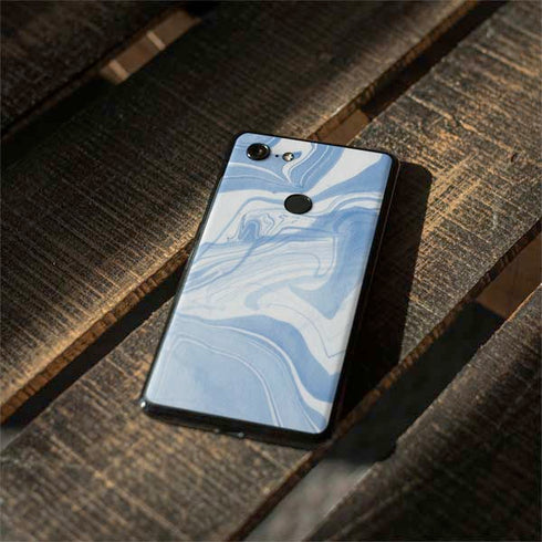 Blue Marbling Google Pixel 3 Skin