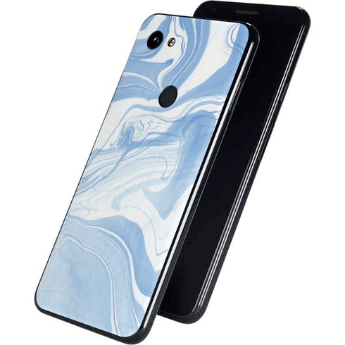 Blue Marbling Google Pixel 3a XL Skin