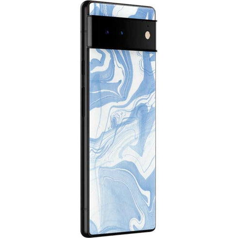 Blue Marbling Google Pixel 6 Skin