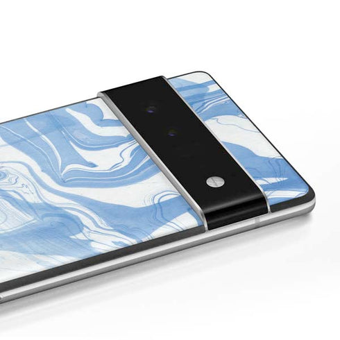 Blue Marbling Google Pixel 6 Skin