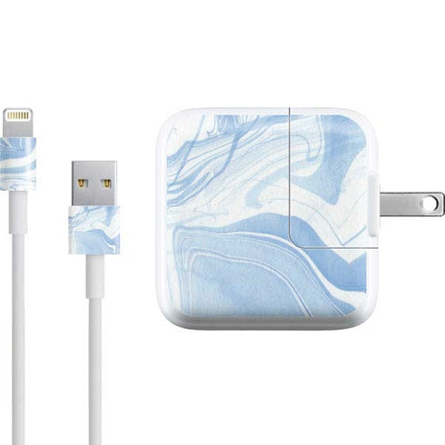 Blue Marbling iPad Charger (10W USB) Skin