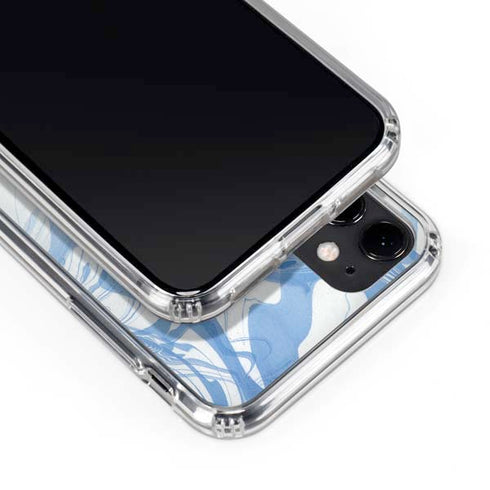 Blue Marbling iPhone 11 Clear Case