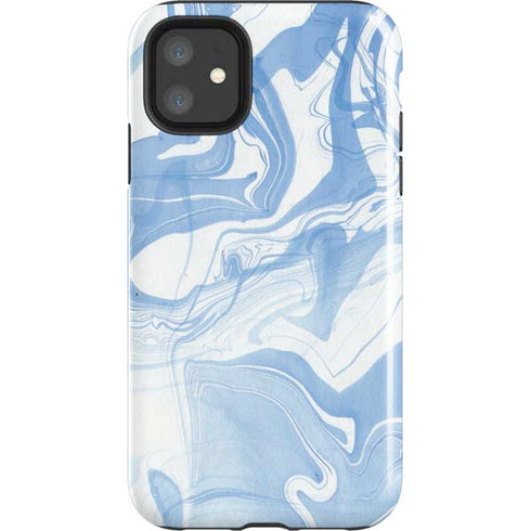 Blue Marbling iPhone 11 Impact Case