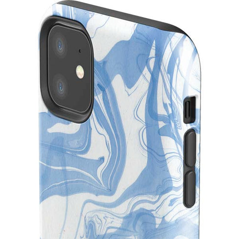 Blue Marbling iPhone 11 Impact Case