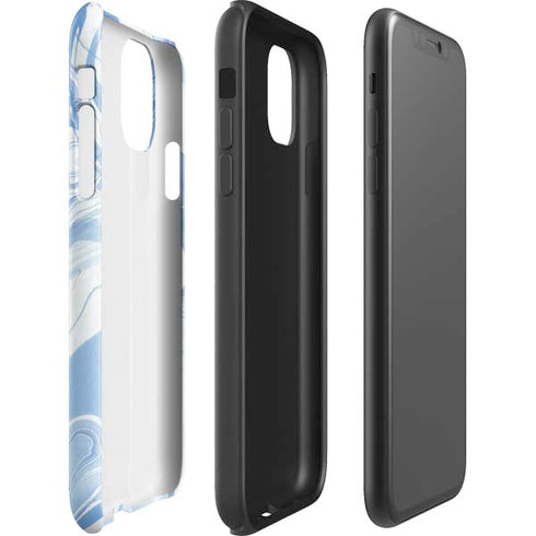 Blue Marbling iPhone 11 Impact Case