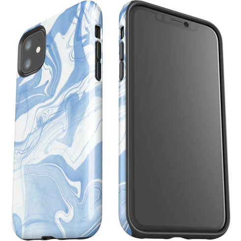 Blue Marbling iPhone 11 Impact Case
