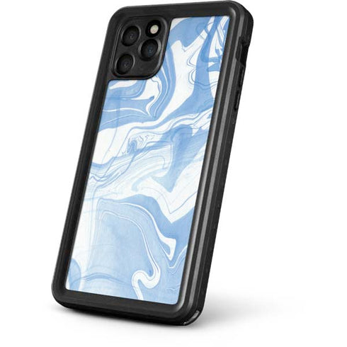 Blue Marbling iPhone 11 Pro Max Waterproof Case