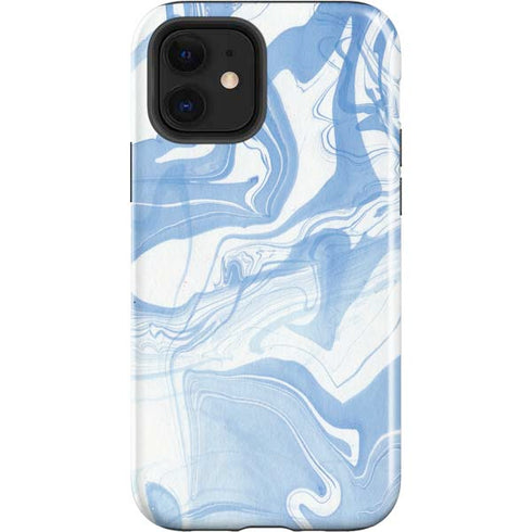 Blue Marbling iPhone 12 Impact Case