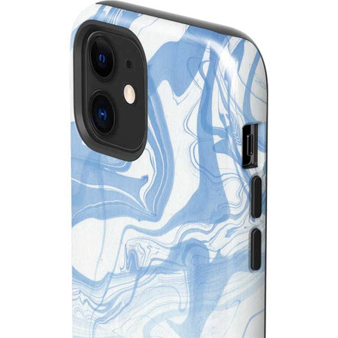 Blue Marbling iPhone 12 Impact Case