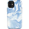 Blue Marbling iPhone 12 Mini Impact Case