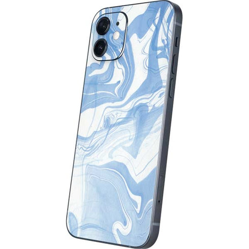 Blue Marbling iPhone 12 Mini Skin