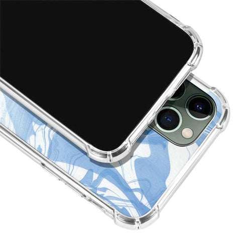 Blue Marbling iPhone 12 Pro Clear Case