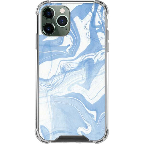 Blue Marbling iPhone 12 Pro Max Clear Case