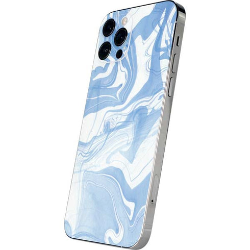 Blue Marbling iPhone 12 Pro Skin