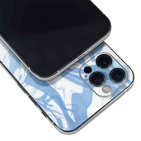 Blue Marbling iPhone 12 Pro Skin