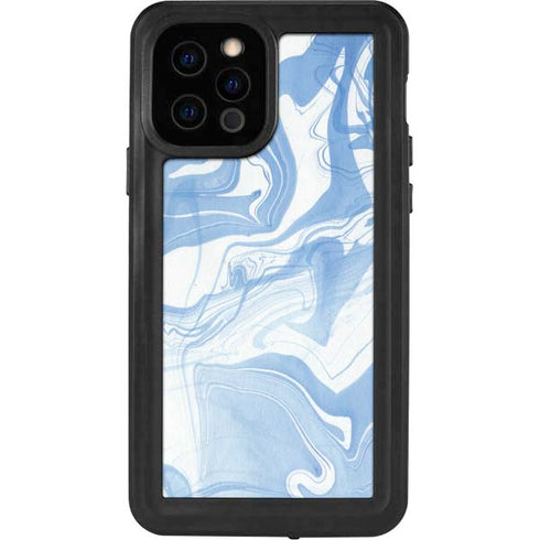 Blue Marbling iPhone 12 Pro Waterproof Case