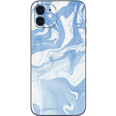 Blue Marbling iPhone 12 Skin